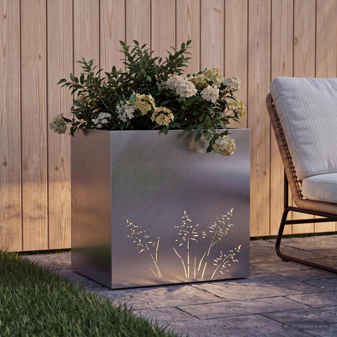 Have Blomsterkrukke Sølv 50 x 30 x 49 cm Rustfrit stål