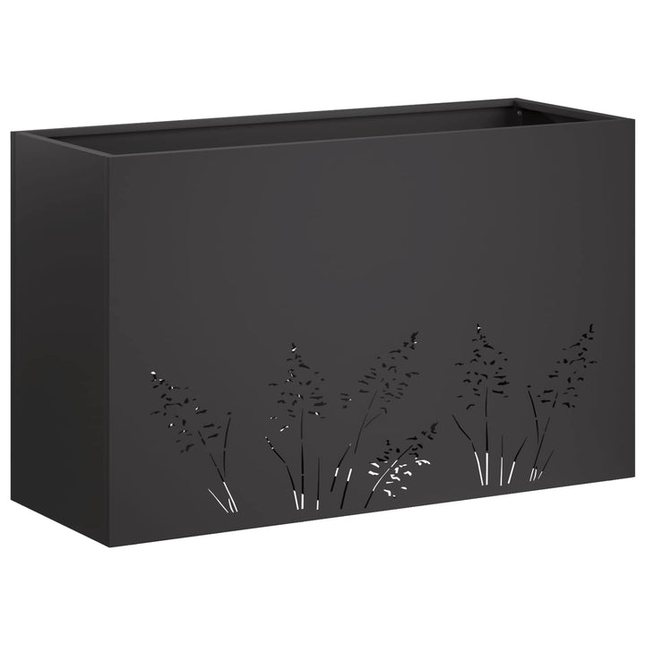 Have Blomsterkrukke Sort 80 x 20 x 49 cm Koldvalset stål
