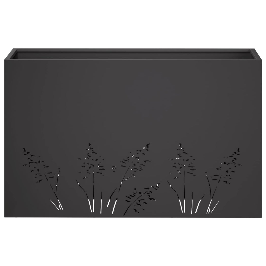 Have Blomsterkrukke 2 stk. Sort 80 x 20 x 49 cm Koldvalset stål