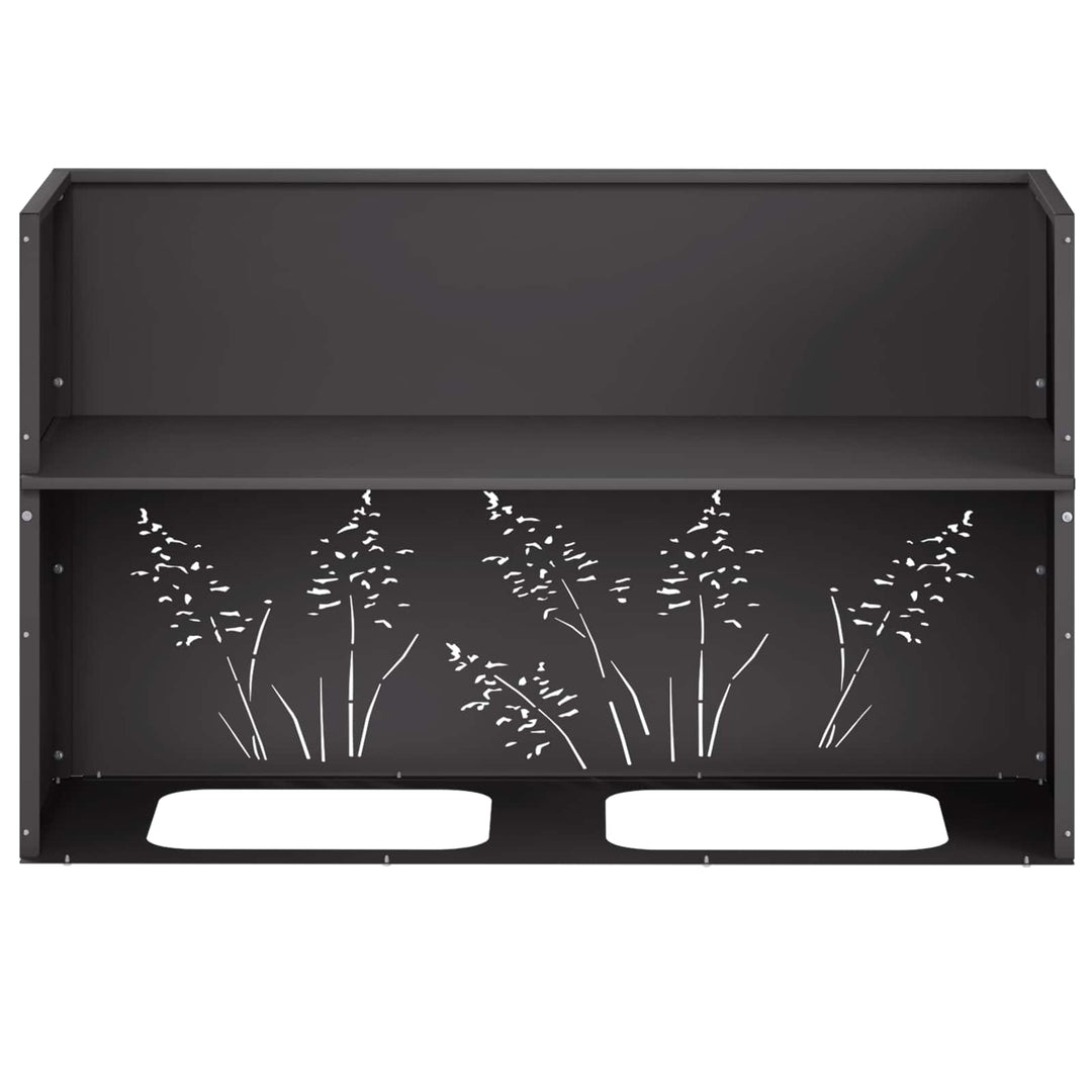 Have Blomsterkrukke 2 stk. Sort 80 x 20 x 49 cm Koldvalset stål