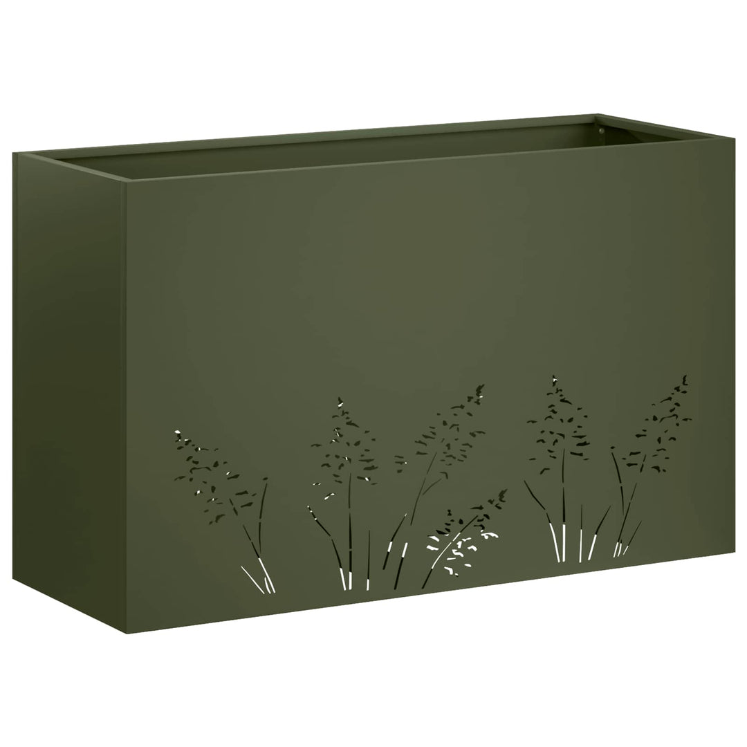 Have Blomsterkrukke 2 stk. Olivengrøn 80 x 20 x 49 cm