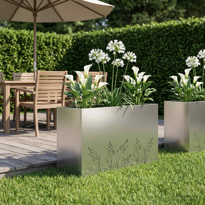 Have Blomsterkrukke Sølv 80 x 20 x 49 cm Galvaniseret stål