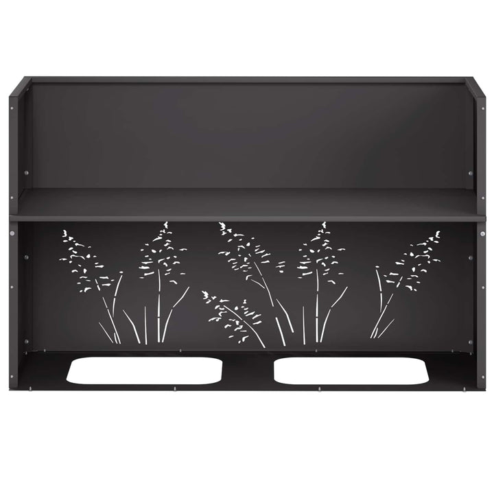 Have Blomsterkrukke Sort 80 x 30 x 49 cm Koldvalset stål