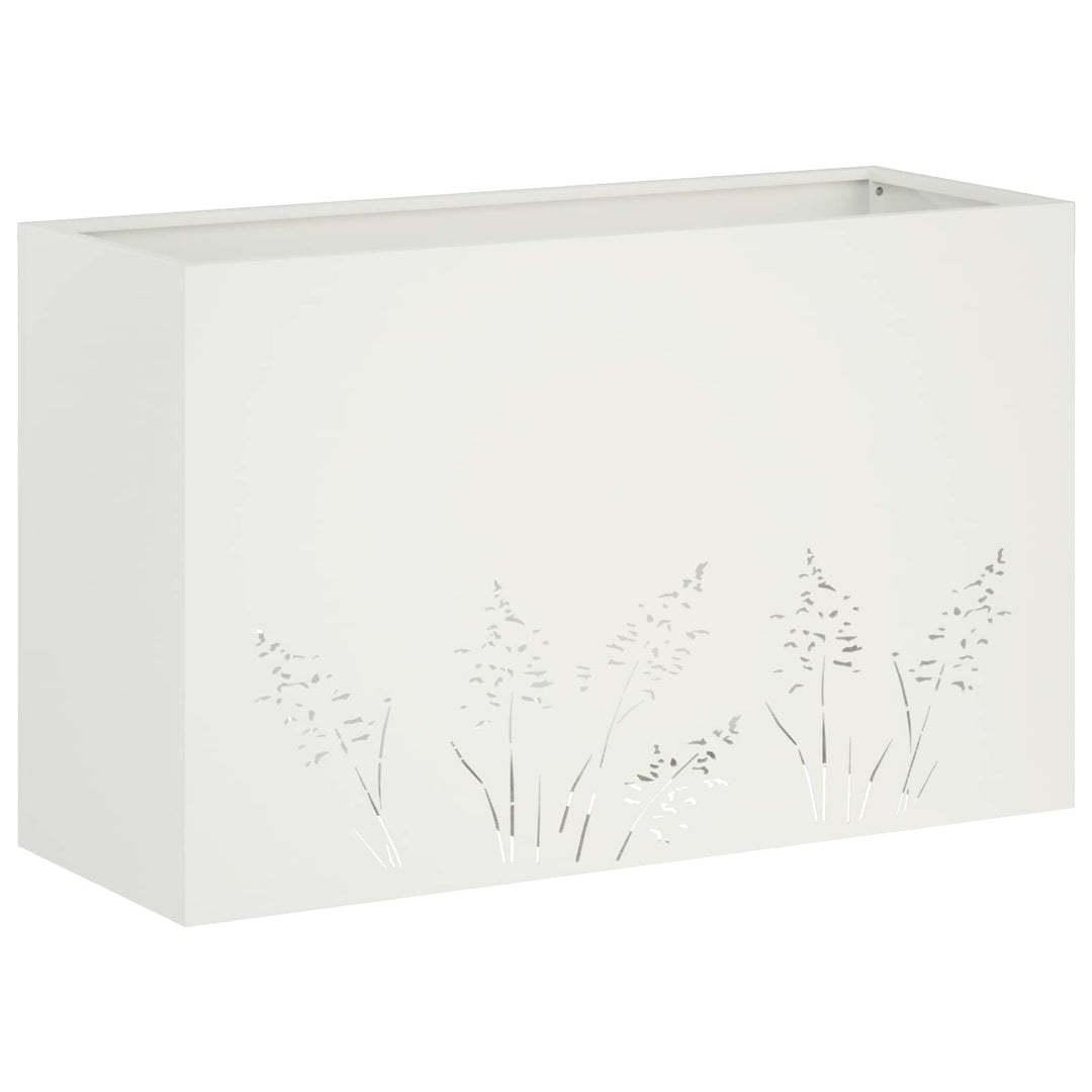 Have Blomsterkrukke 2 stk. Hvid 80 x 30 x 49 cm Koldvalset stål