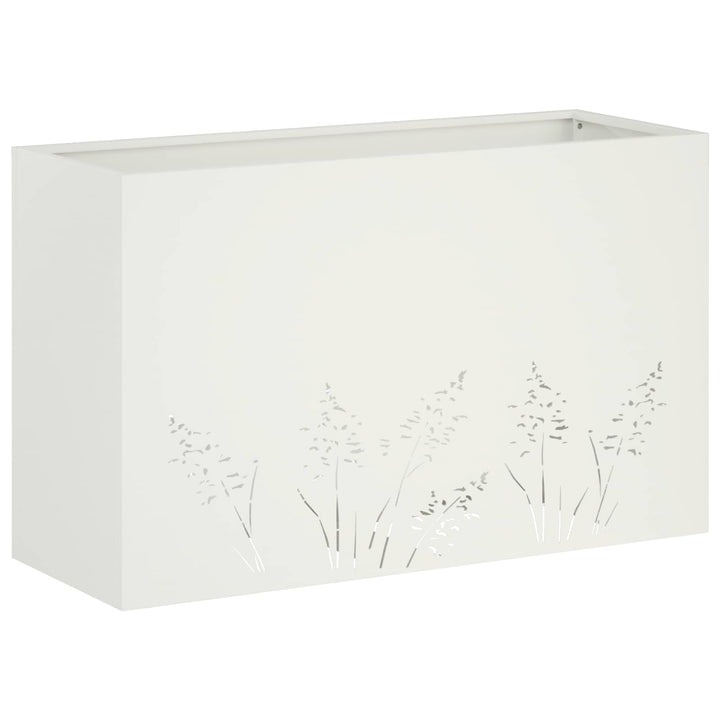 Have Blomsterkrukke 2 stk. Hvid 80 x 30 x 49 cm Koldvalset stål