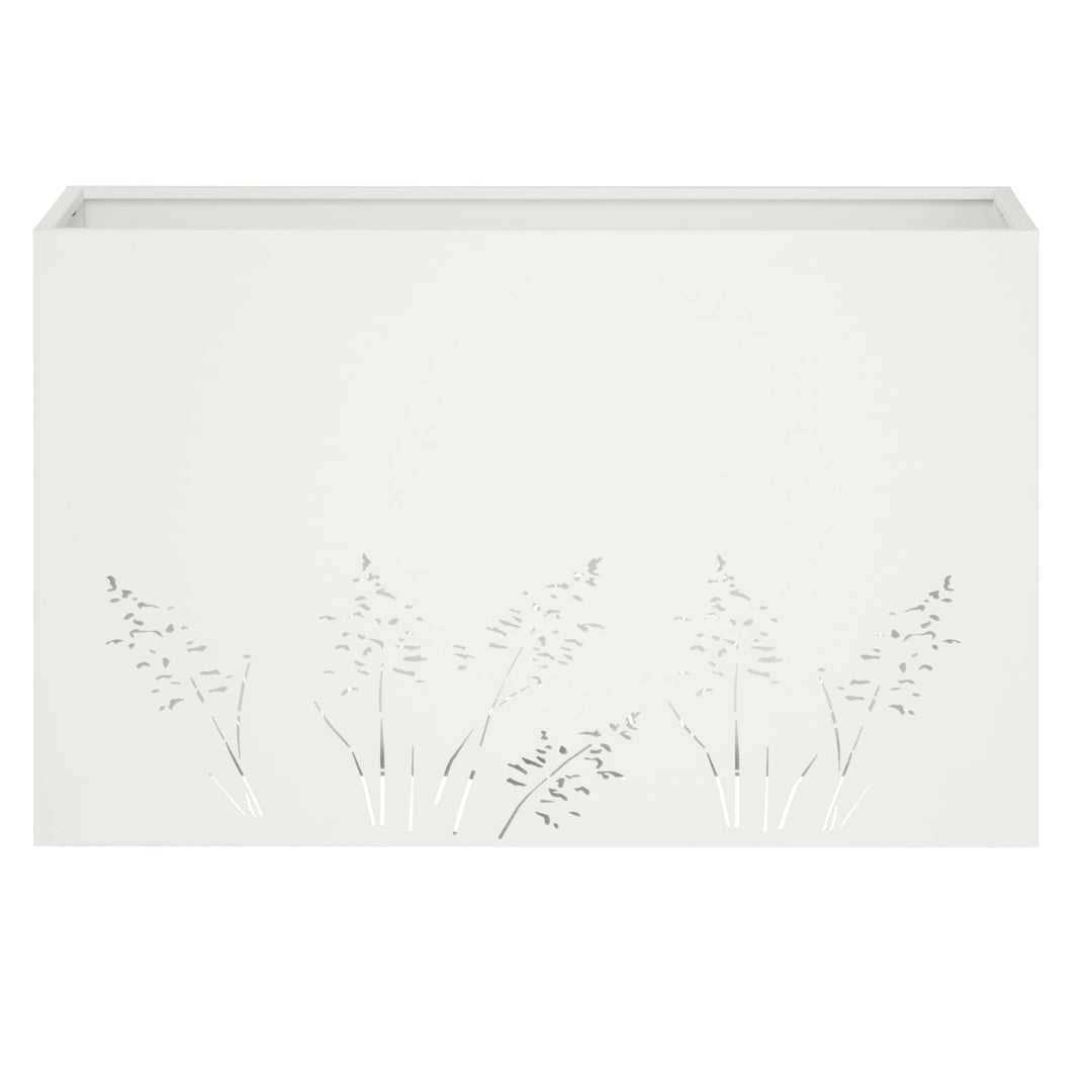 Have Blomsterkrukke 2 stk. Hvid 80 x 30 x 49 cm Koldvalset stål