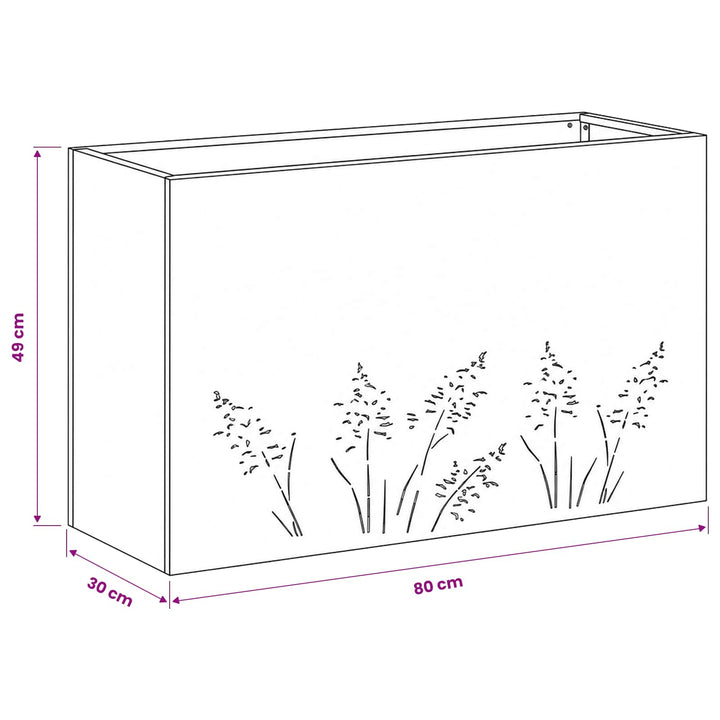 Have Blomsterkrukke 2 stk. Antracit 80 x 30 x 49 cm