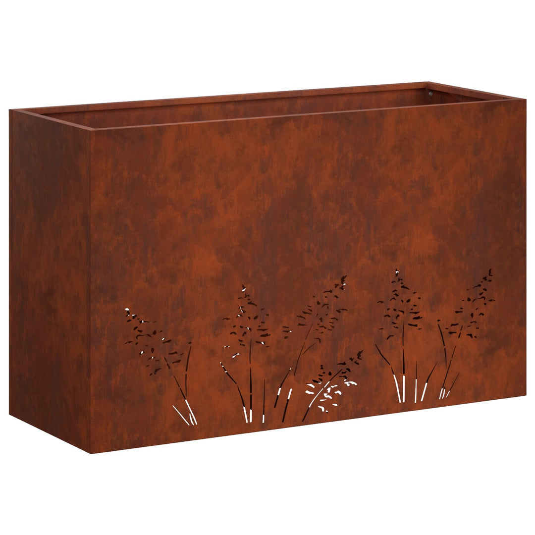 Have Blomsterkrukke 2 stk. Rusten 80 x 30 x 49 cm Cortenstål