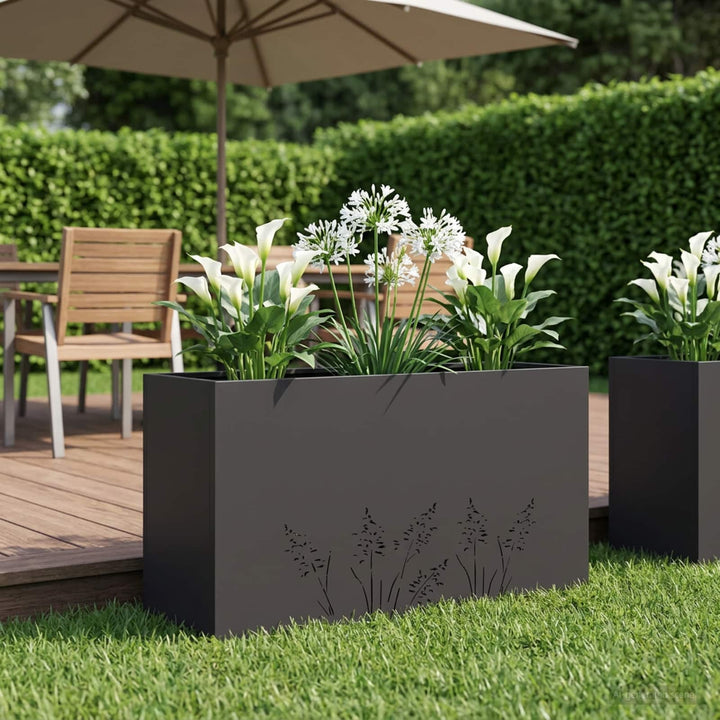 Have Blomsterkrukke Sort 100 x 20 x 49 cm Koldvalset stål