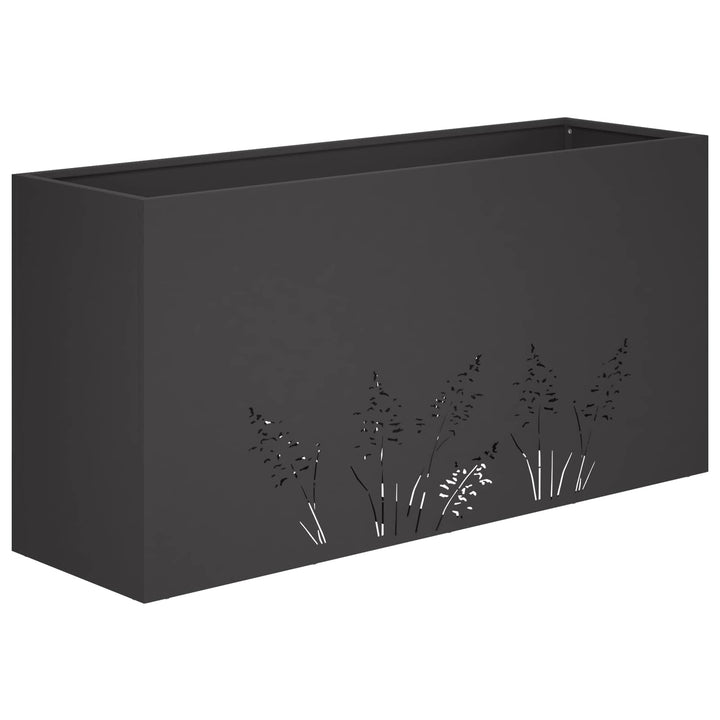 Have Blomsterkrukke 2 stk. Sort 100 x 20 x 49 cm