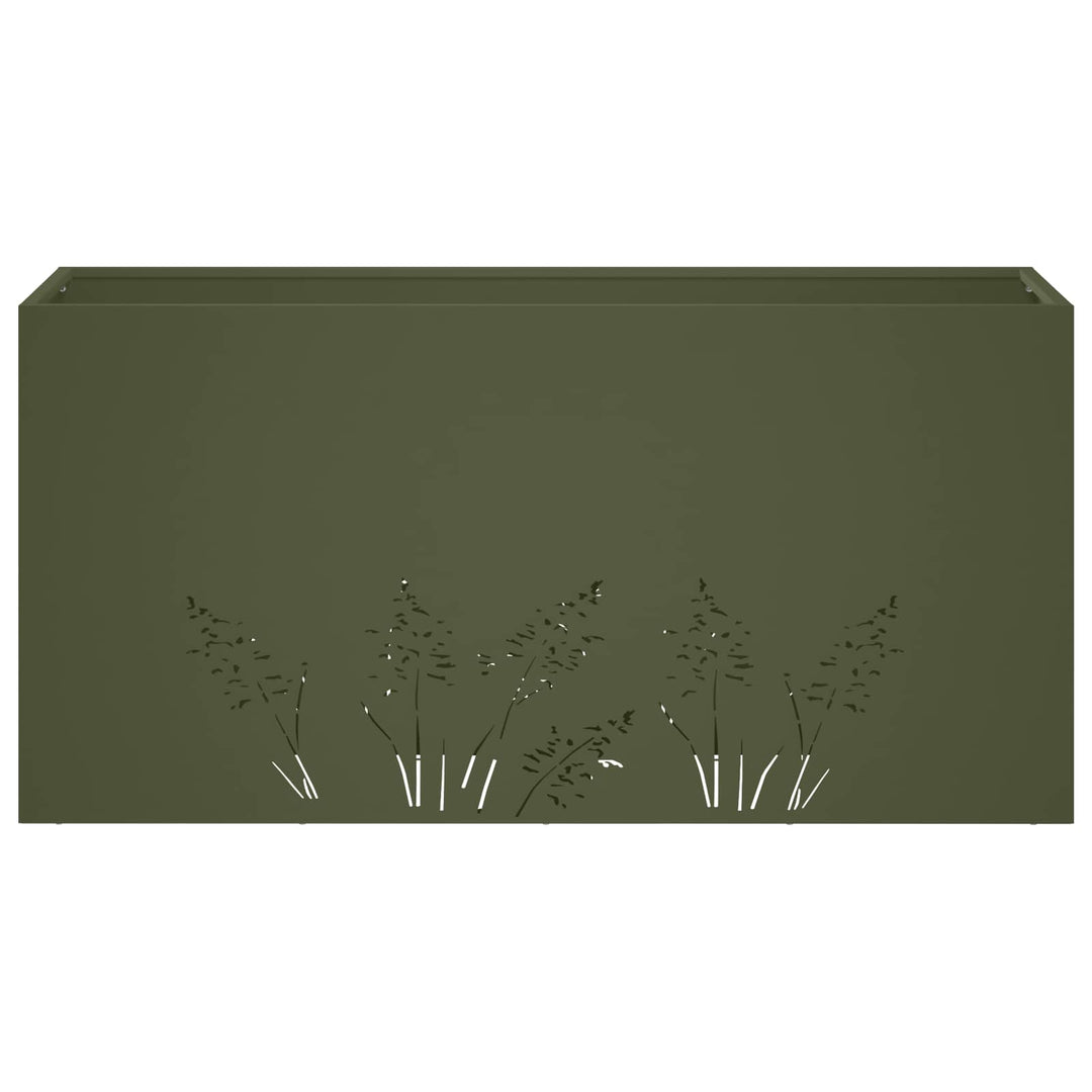 Have Blomsterkrukke 2 stk. Olivengrøn 100 x 20 x 49 cm