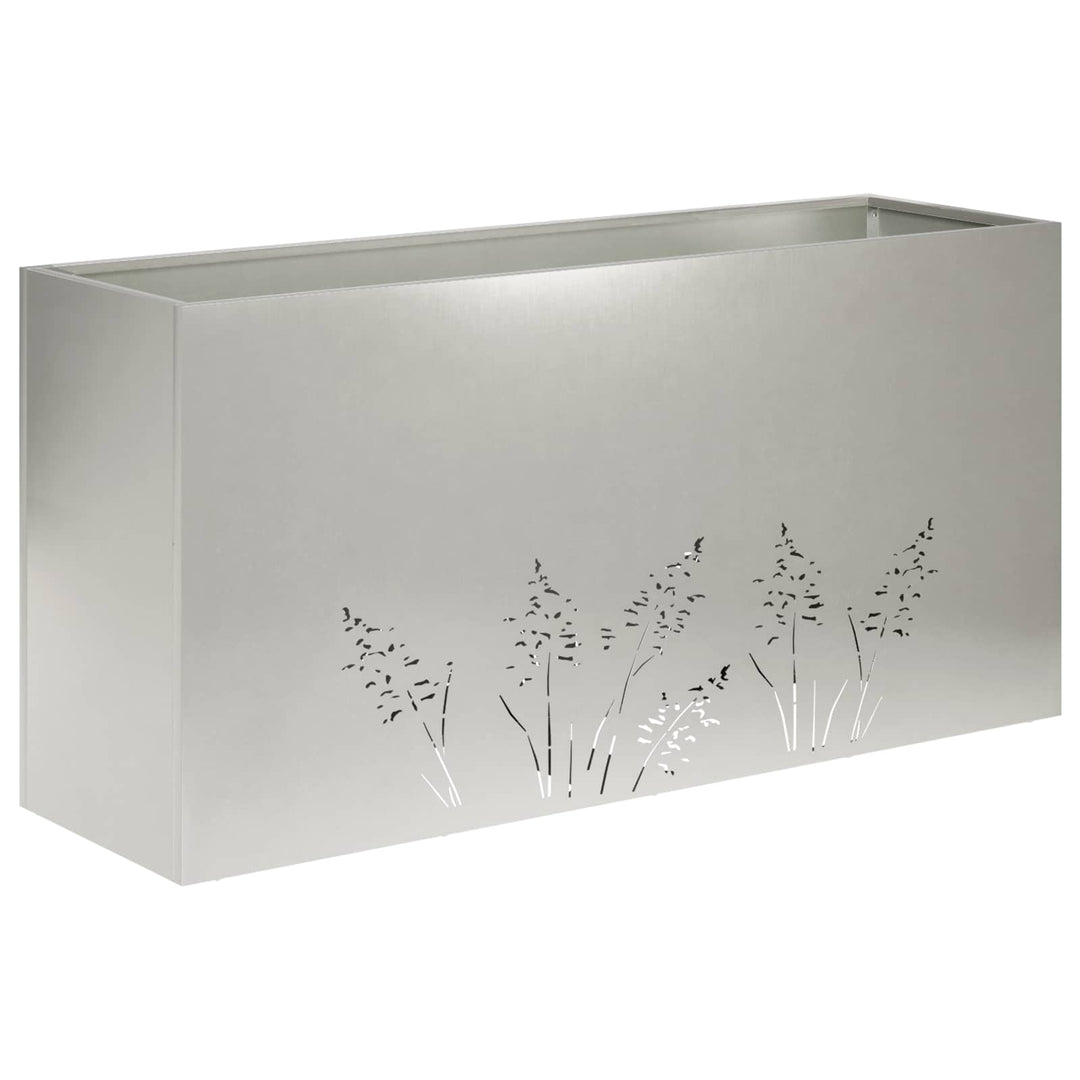 Have Blomsterkrukke 2 stk. Sølv 100 x 20 x 49 cm Rustfrit stål