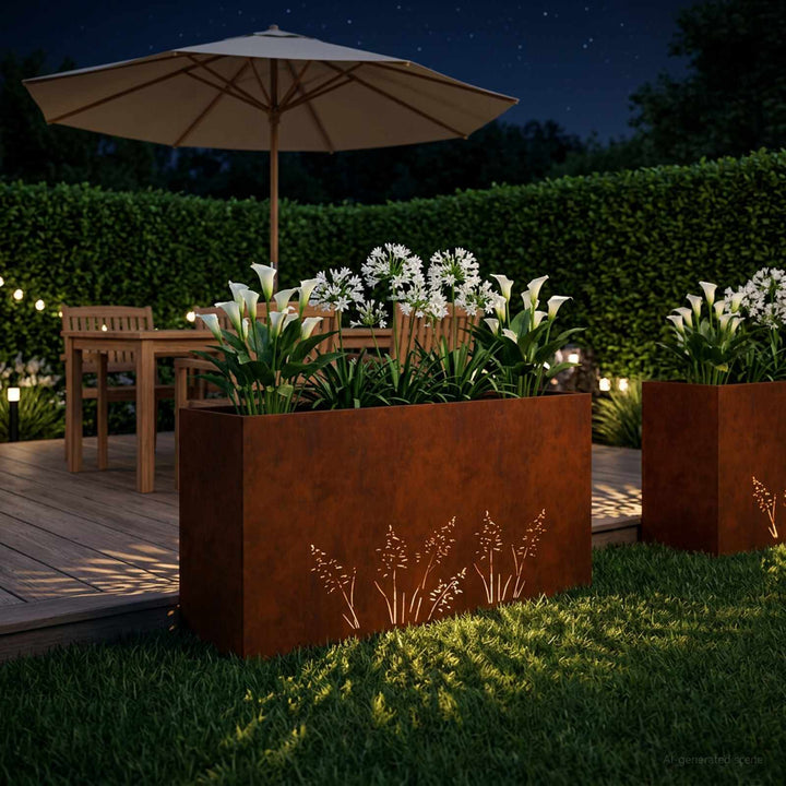 Have Blomsterkrukke Rusten 100 x 20 x 49 cm Cortenstål