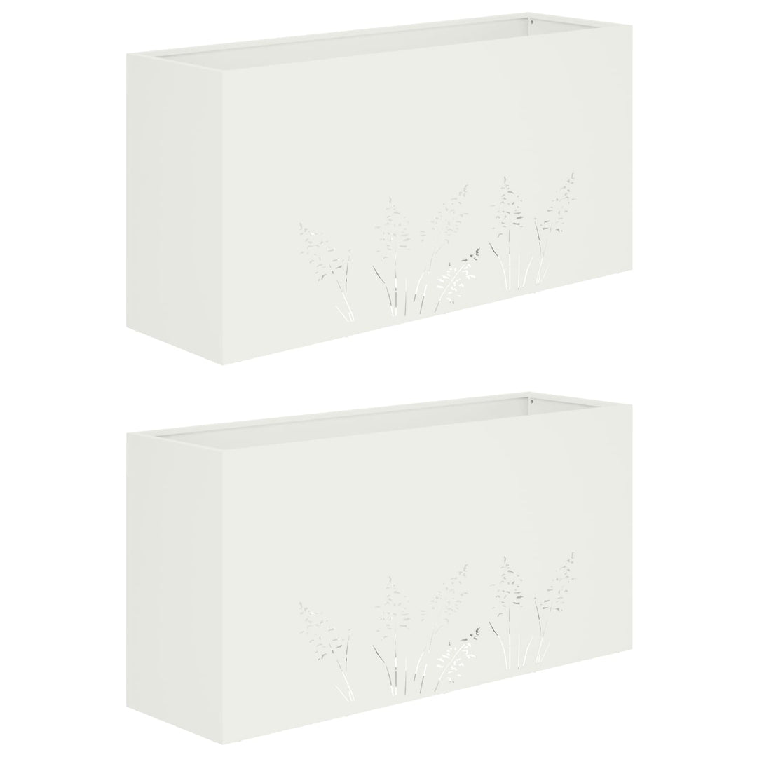 Have Blomsterkrukke 2 stk. Hvid 100 x 30 x 49 cm