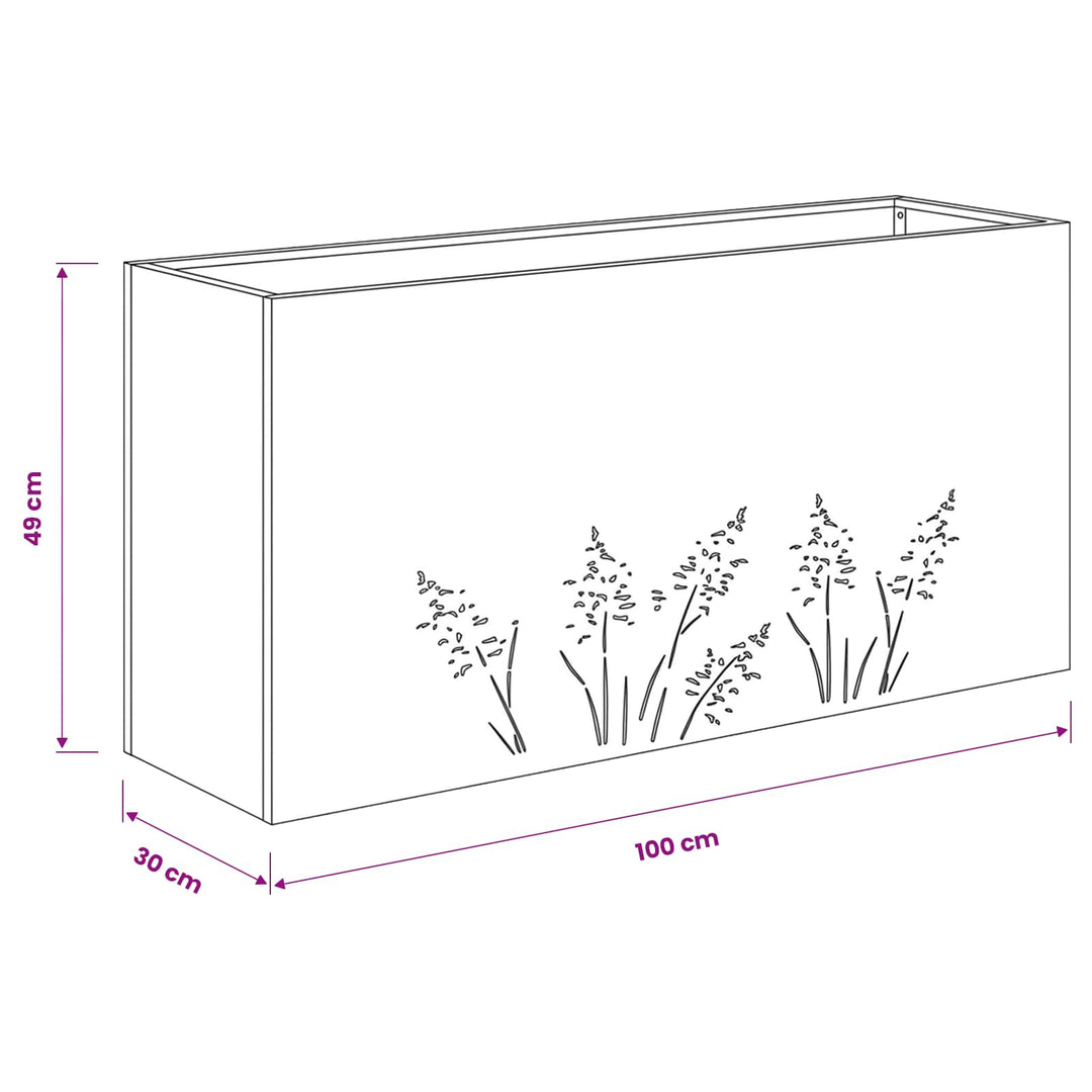 Have Blomsterkrukke 2 stk. Hvid 100 x 30 x 49 cm