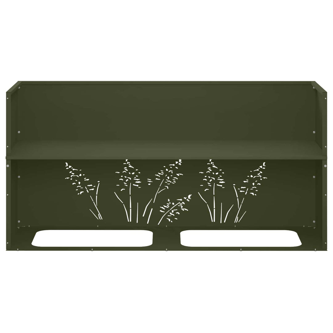 Have Blomsterkrukke Olivengrøn 100 x 30 x 49 cm Koldvalset stål