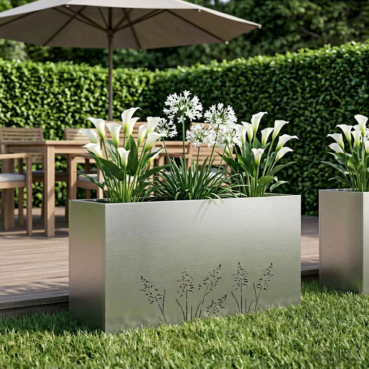 Have Blomsterkrukke Sølv 100 x 30 x 49 cm Rustfrit stål
