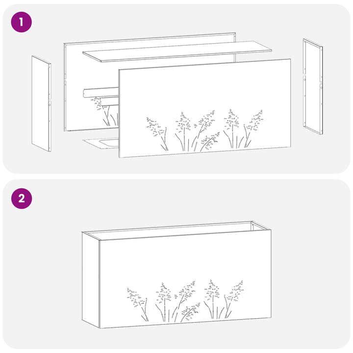 Have Blomsterkrukke Rusten 100 x 30 x 49 cm Cortenstål