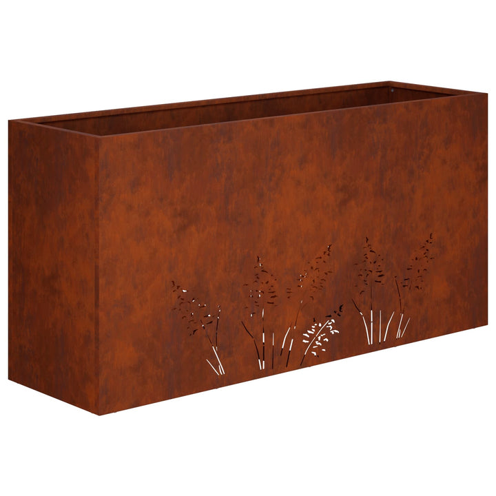 Have Blomsterkrukke 2 stk. Rusten 100 x 30 x 49 cm Cortenstål