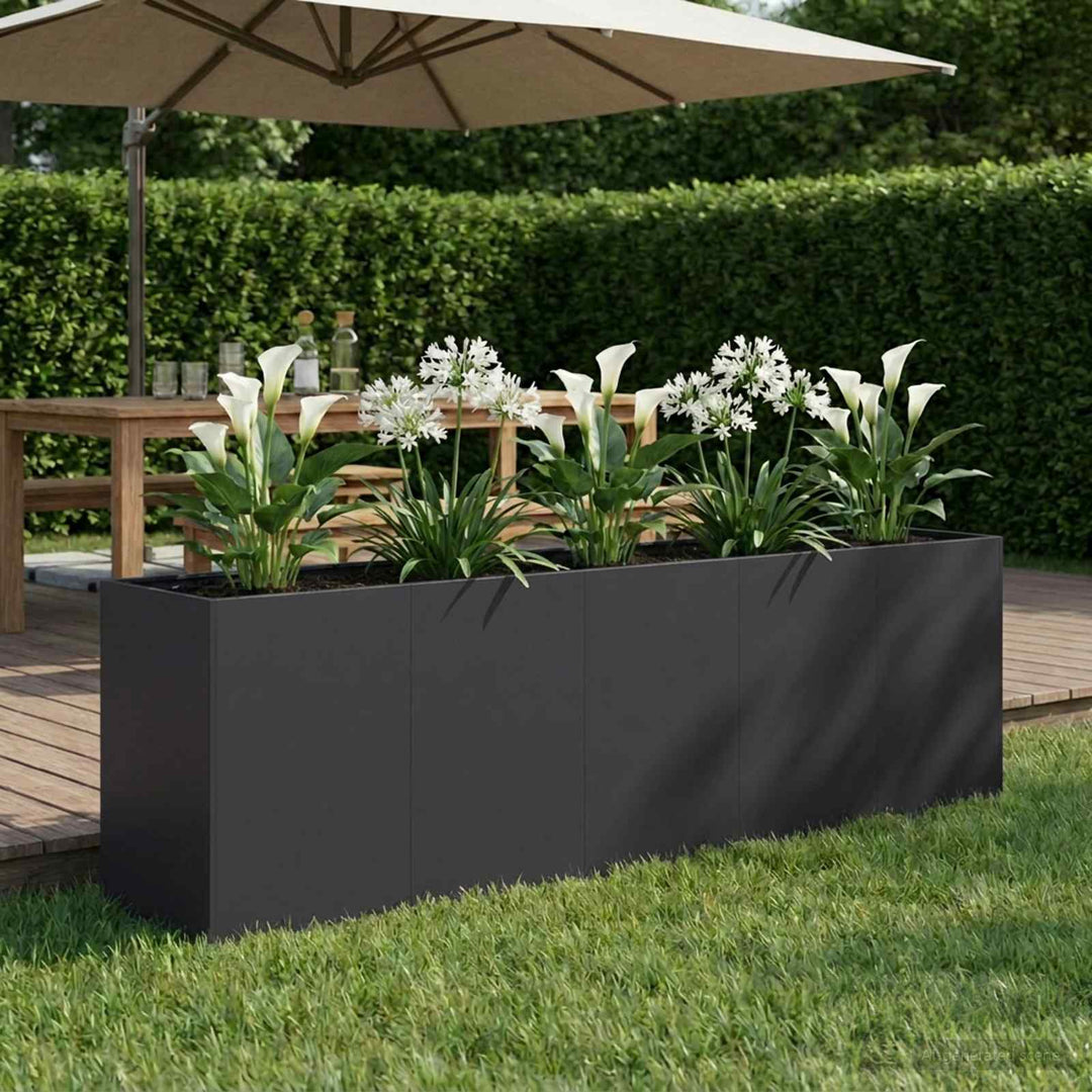 Have Blomsterkrukke Sort 200 x 40 x 60 cm Koldvalset stål