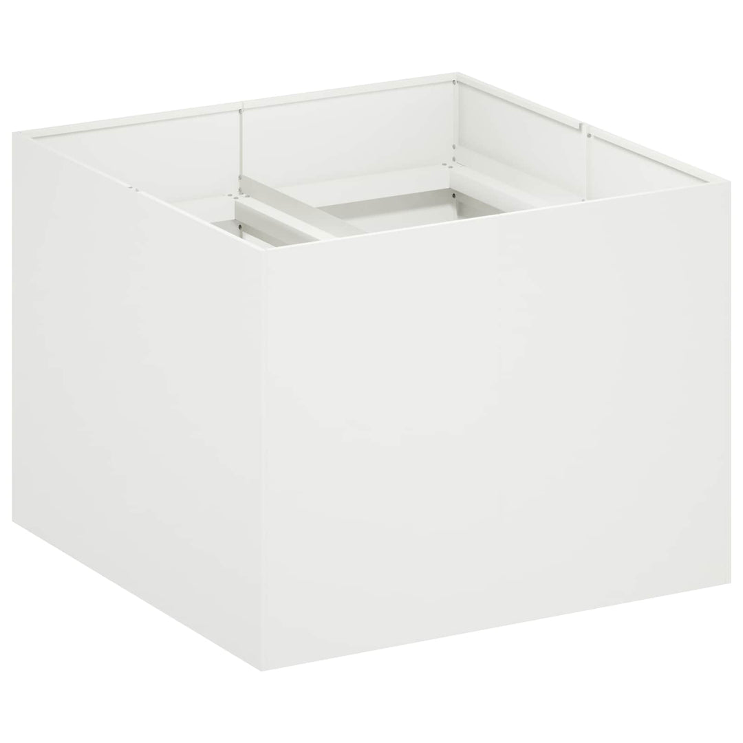 Have Blomsterkrukke Hvid 80 x 80 x 60 cm Koldvalset stål