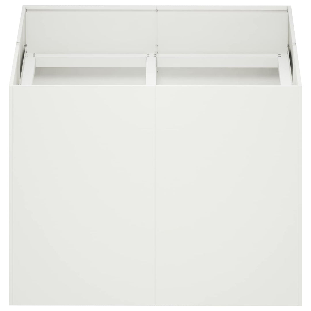 Have Blomsterkrukke Hvid 80 x 80 x 60 cm Koldvalset stål