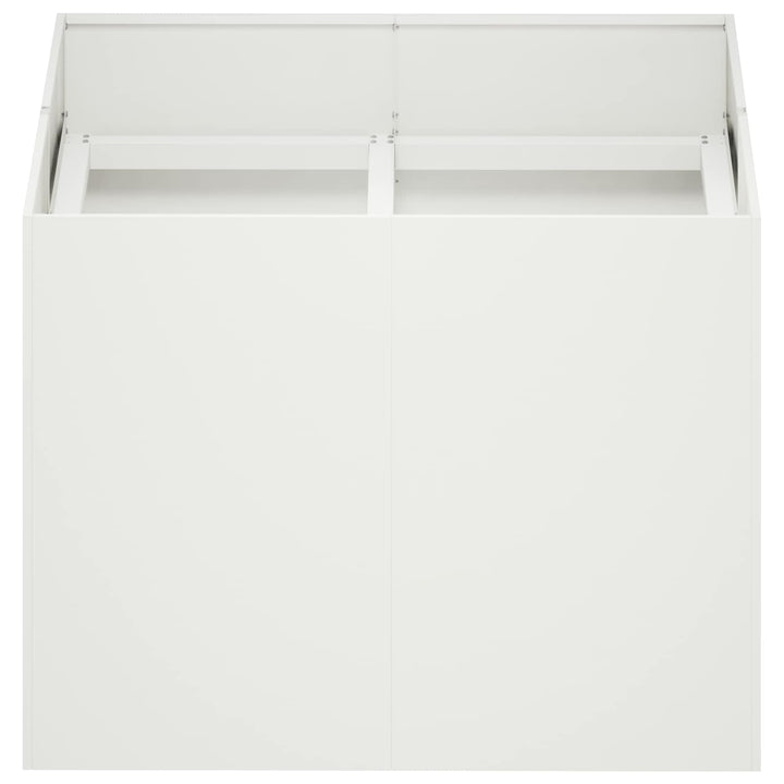 Have Blomsterkrukke Hvid 80 x 80 x 60 cm Koldvalset stål
