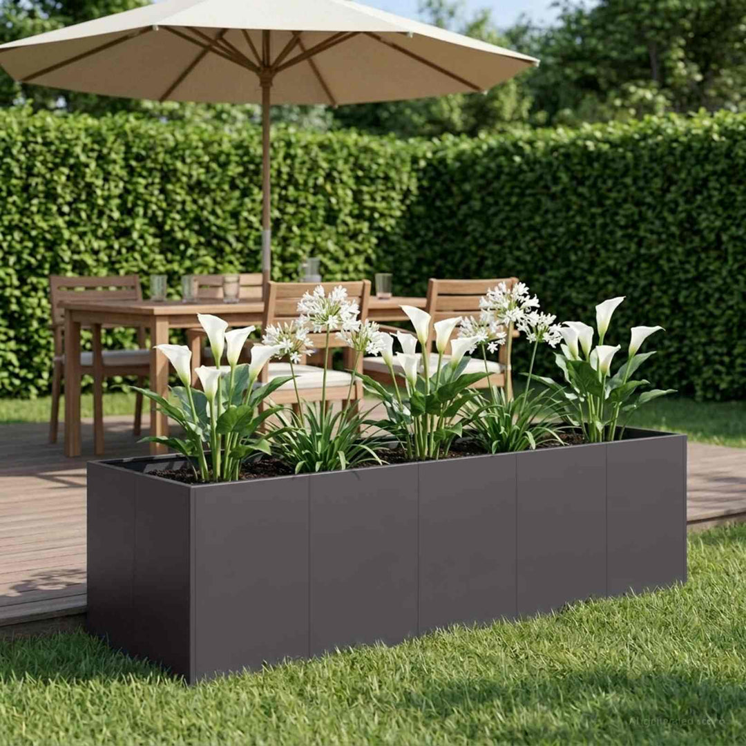 Have Blomsterkrukke Sort 200 x 80 x 60 cm Koldvalset stål