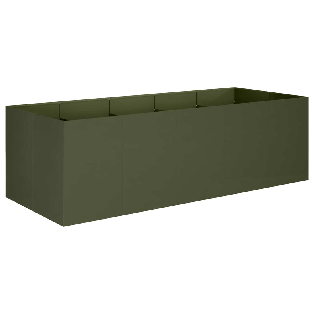 Have Blomsterkrukke Olivengrøn 200 x 80 x 60 cm Koldvalset stål