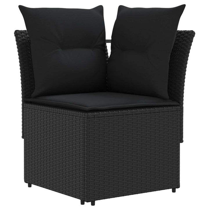 Møbel sæt 4 stk. Sort PE Rattan