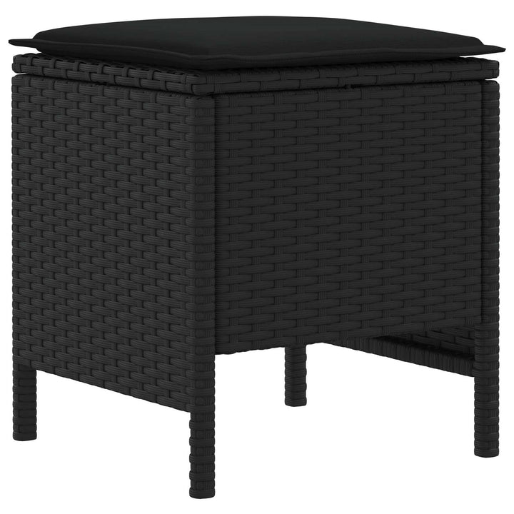 Møbel sæt 6 stk. Sort PE Rattan