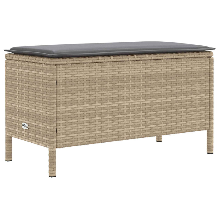 Møbel sæt 7 stk. Beige og lys grå PE Rattan