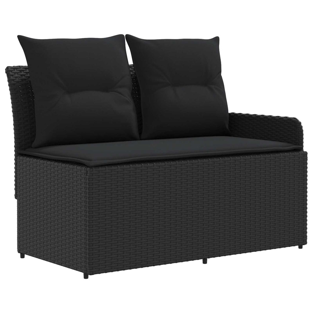 Møbel sæt 8 stk. Sort PE Rattan