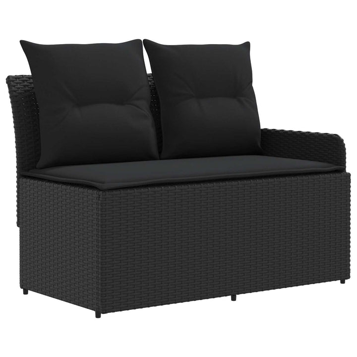 Møbel sæt 8 stk. Sort PE Rattan