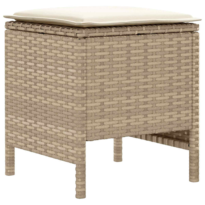 Møbel sæt 7 stk. Beige og creme PE Rattan