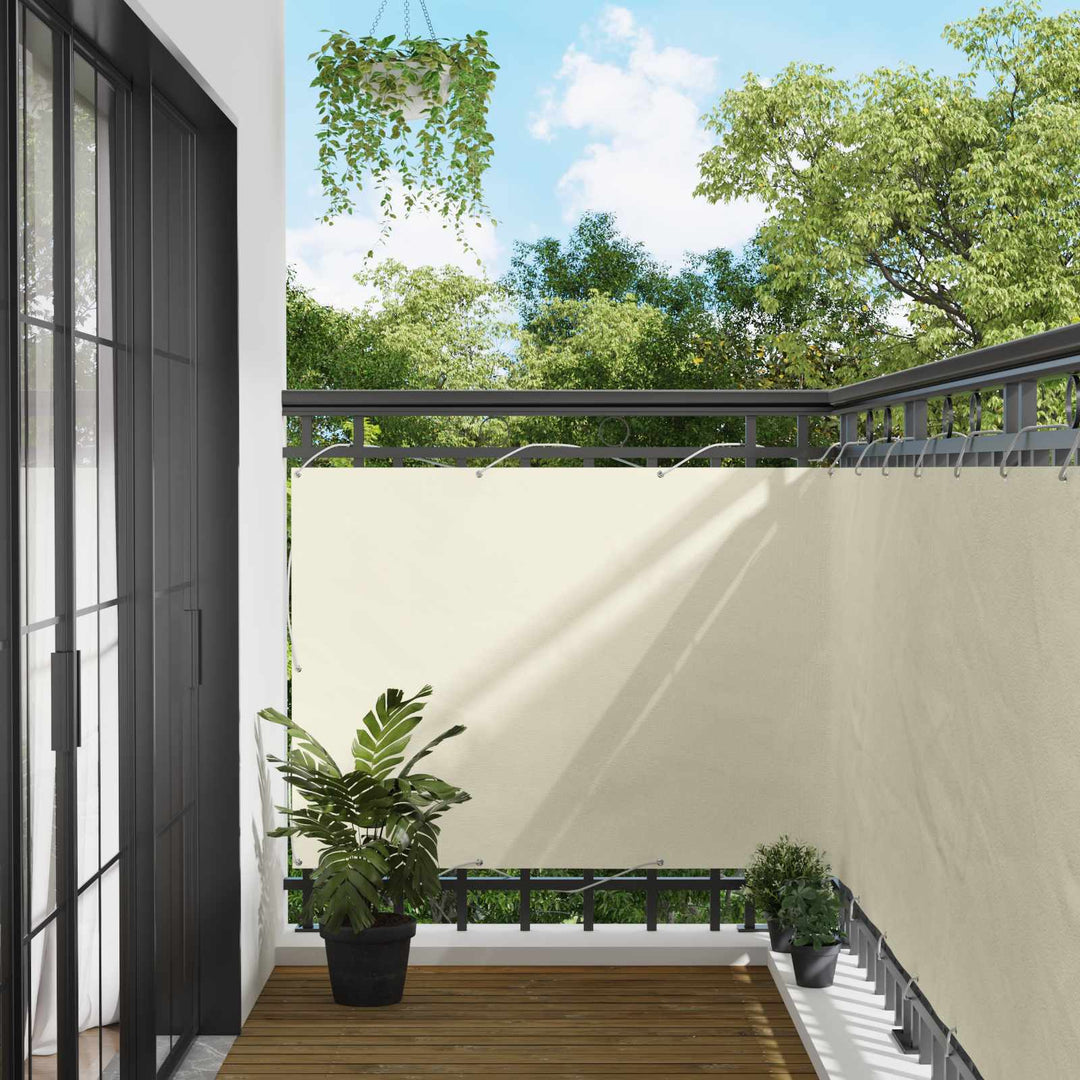 Altan Skærm 110 x 1000 cm Oxford stof Rektangulær Creme