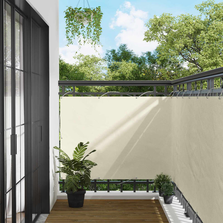 Altan Skærm 110 x 1000 cm Oxford stof Rektangulær Creme