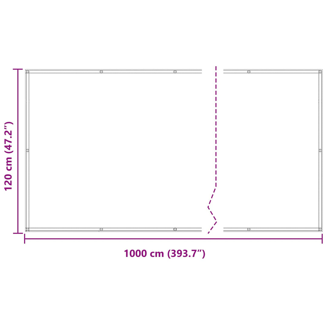 Altan Skærm Bordeaux 120 x 1000 cm PU belagt oxford alu