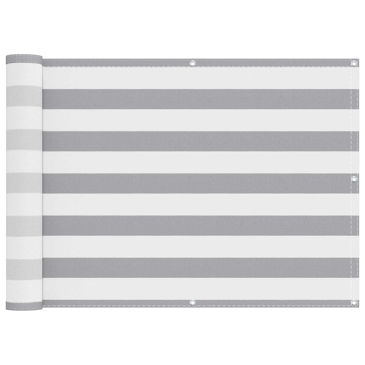 Altan Skærm Lys Grå og Hvid 75 x 800 cm PU belagt oxford alu