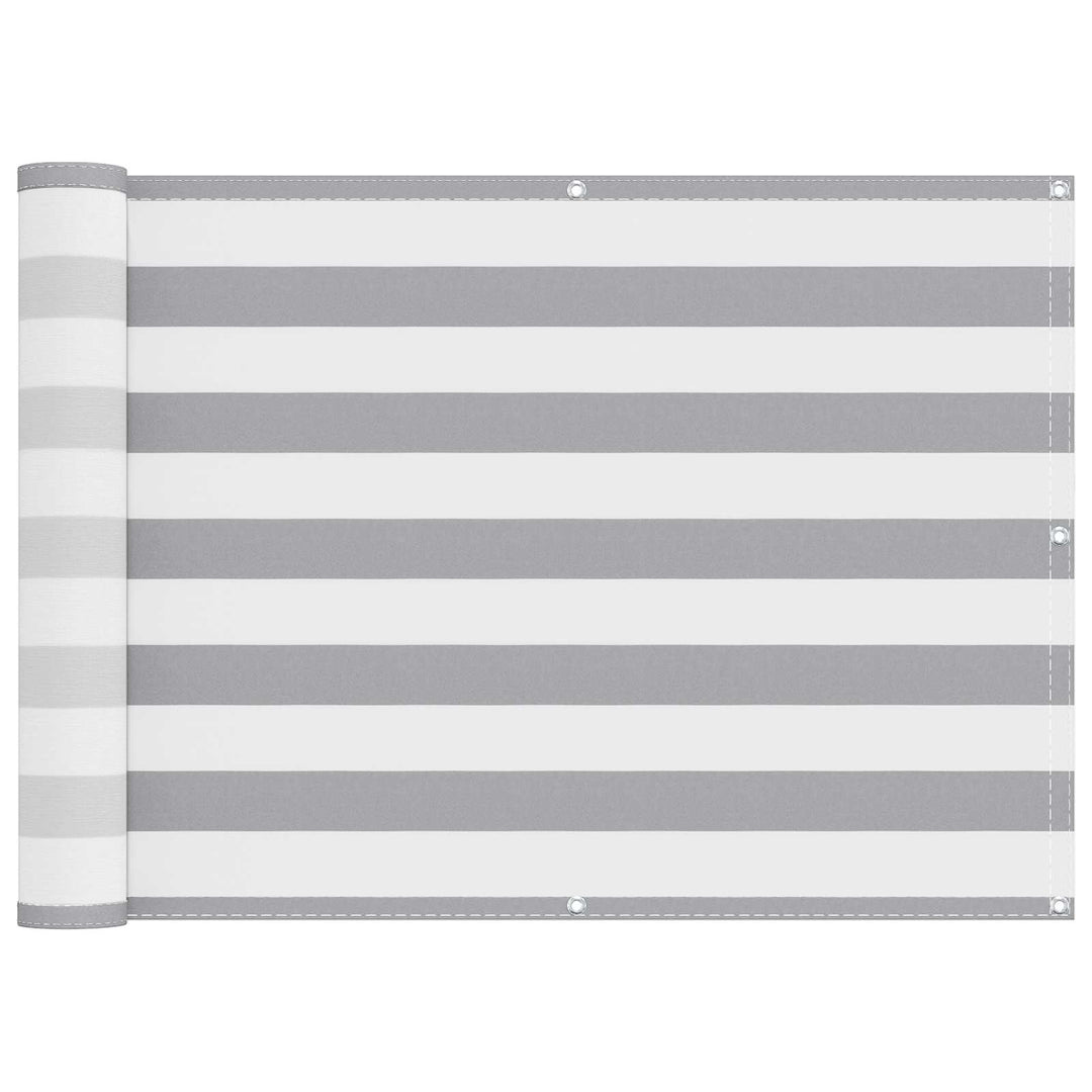 Altan Skærm Lys Grå og Hvid 75 x 1000 cm PU belagt oxford alu