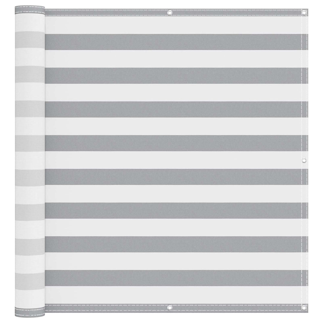 Altan Skærm Lys Grå og Hvid 120 x 700 cm PU belagt oxford alu