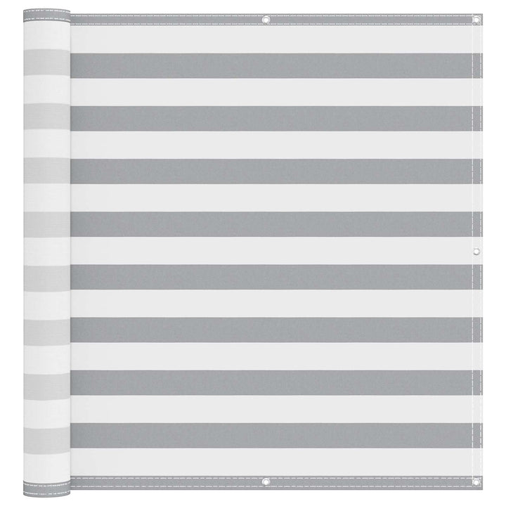 Altan Skærm Lys Grå og Hvid 120 x 700 cm PU belagt oxford alu