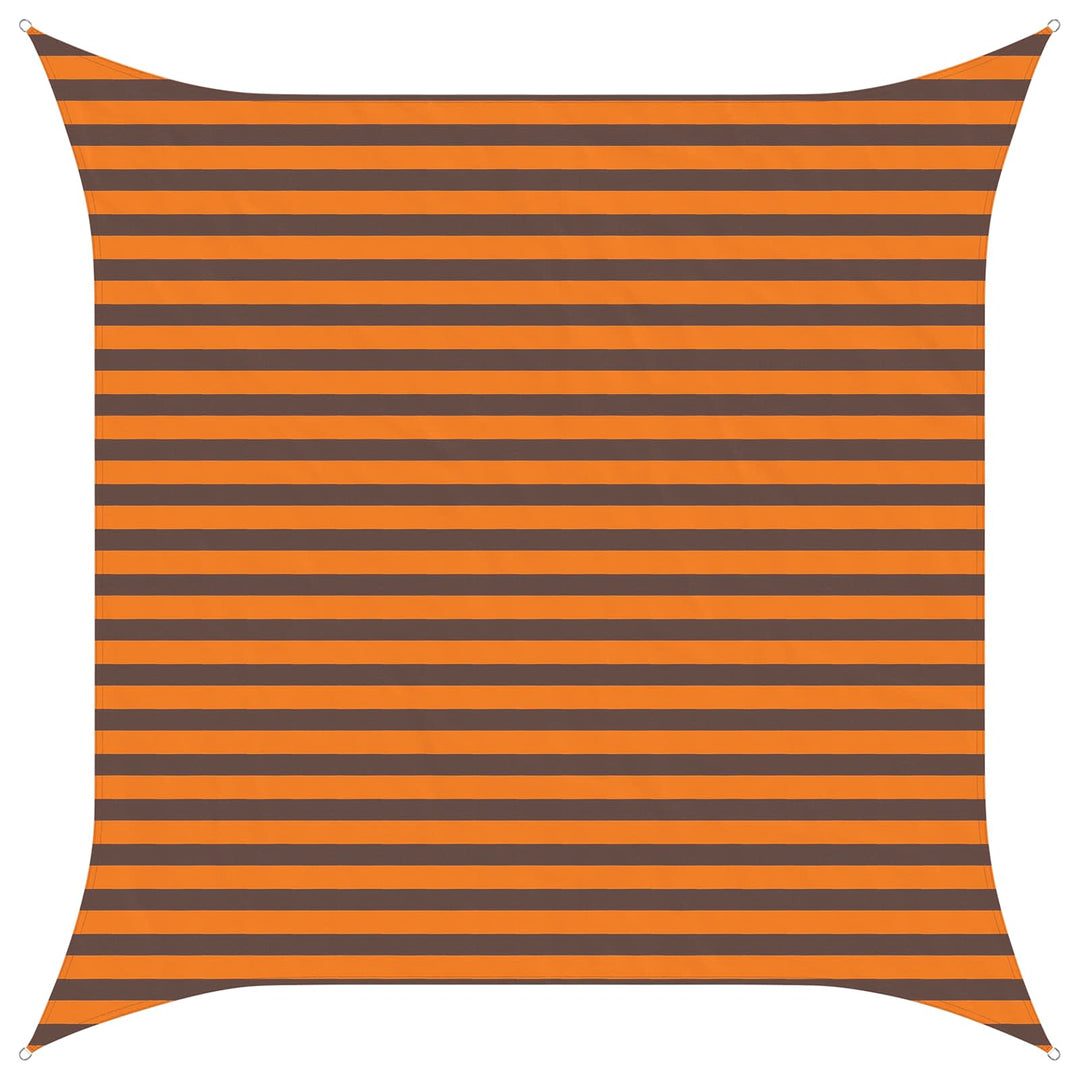Solskygge sejl Orange og Brun 3 x 3 m 100% polyester Oxford