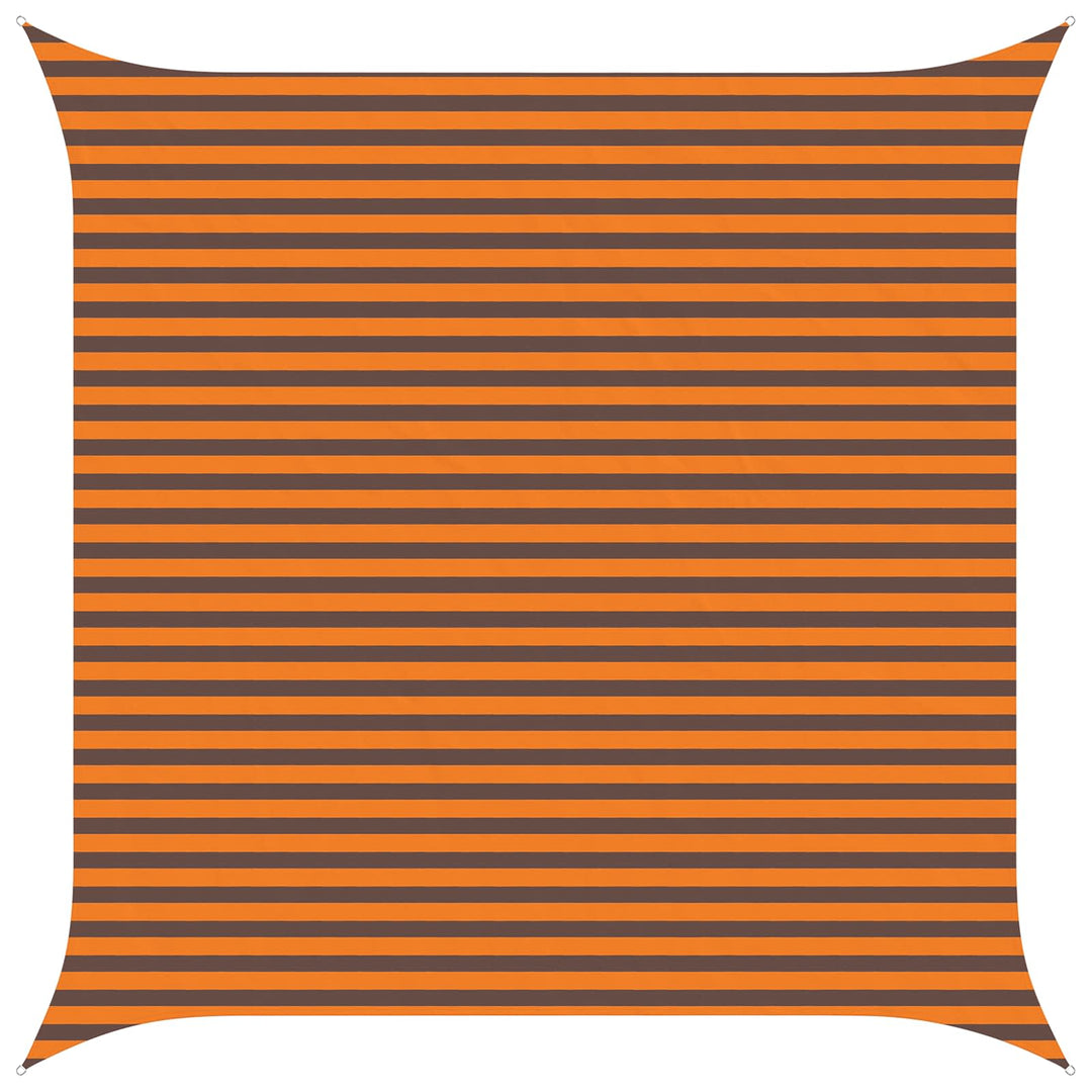 Solskygge sejl Orange og Brun 4 x 4 m 100% polyester Oxford