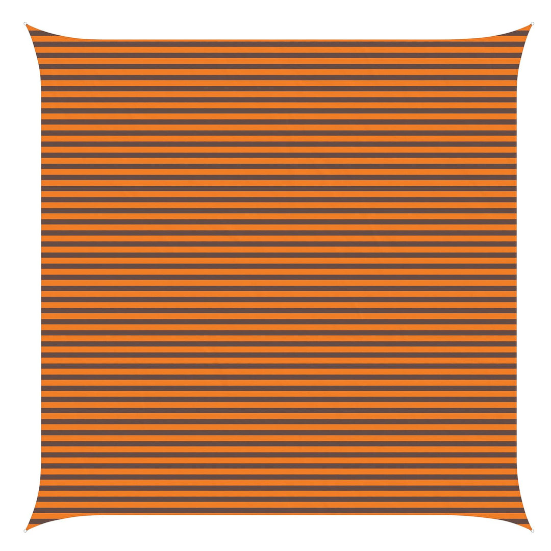 Solskygge sejl Orange og Brun 6 x 6 m 100% polyester Oxford