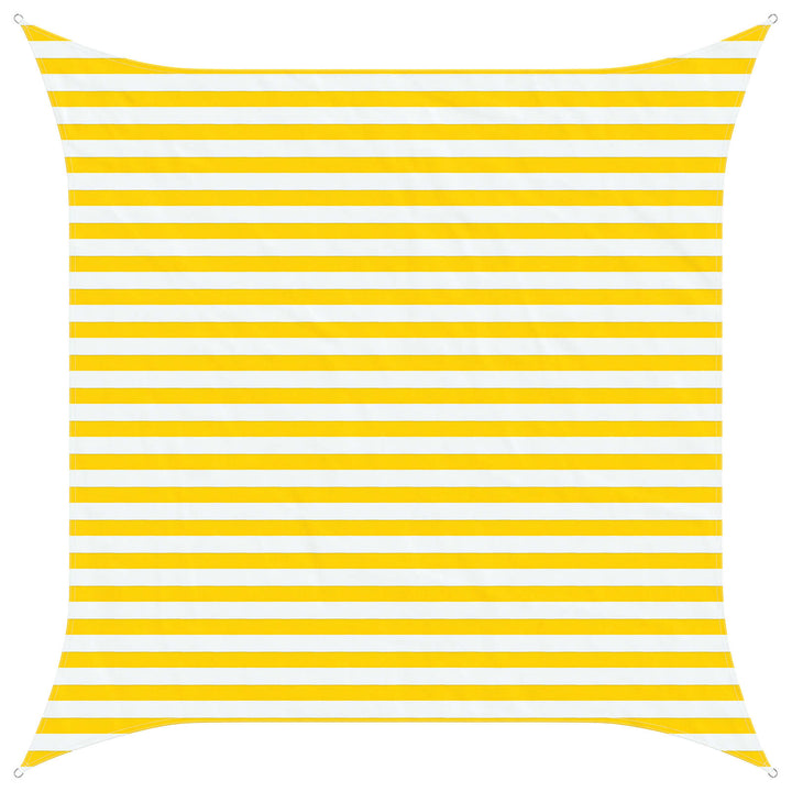 Solskygge sejl Gul og Hvid 3 x 3 m 100% polyester Oxford