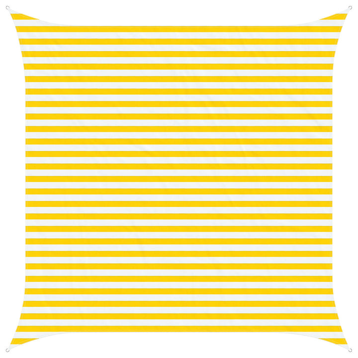 Solskygge sejl Gul og Hvid 3,6 x 3,6 m 100% polyester Oxford