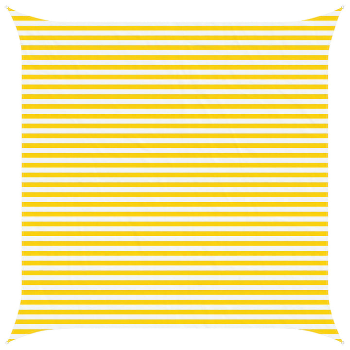 Solskygge sejl Gul og Hvid 4,5 x 4,5 m 100% polyester Oxford