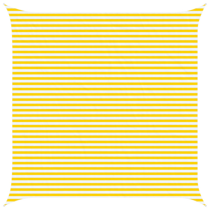 Solskygge sejl Gul og Hvid 5 x 5 m 100% polyester Oxford