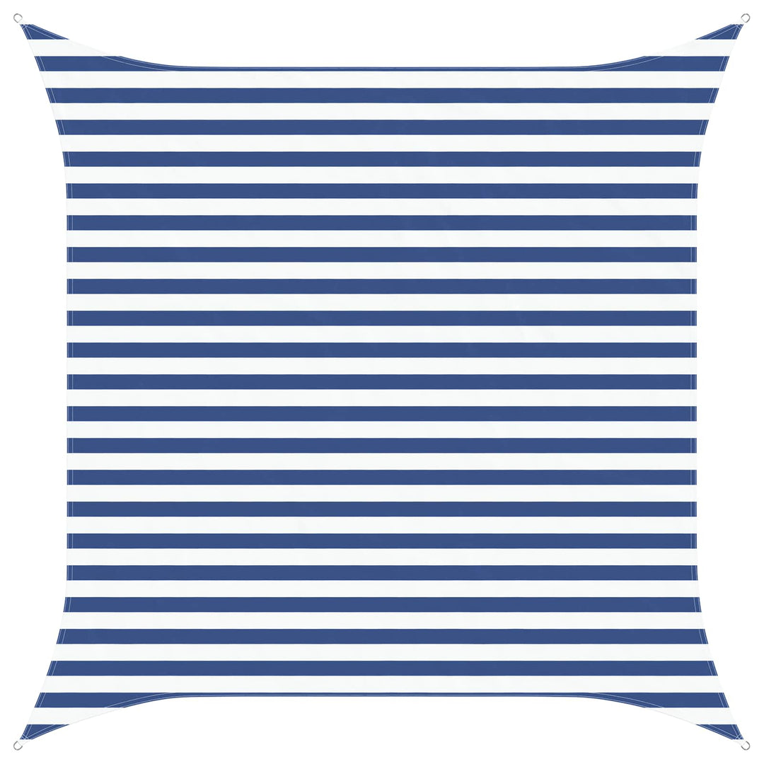 Solskygge sejl Blå og Hvid 3 x 3 m 100% polyester Oxford